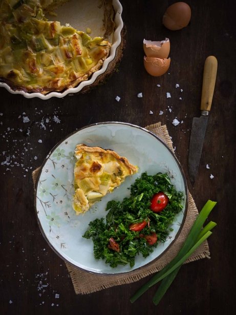 Quiche de calçots