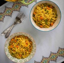Fideos a la cazuela con calabaza