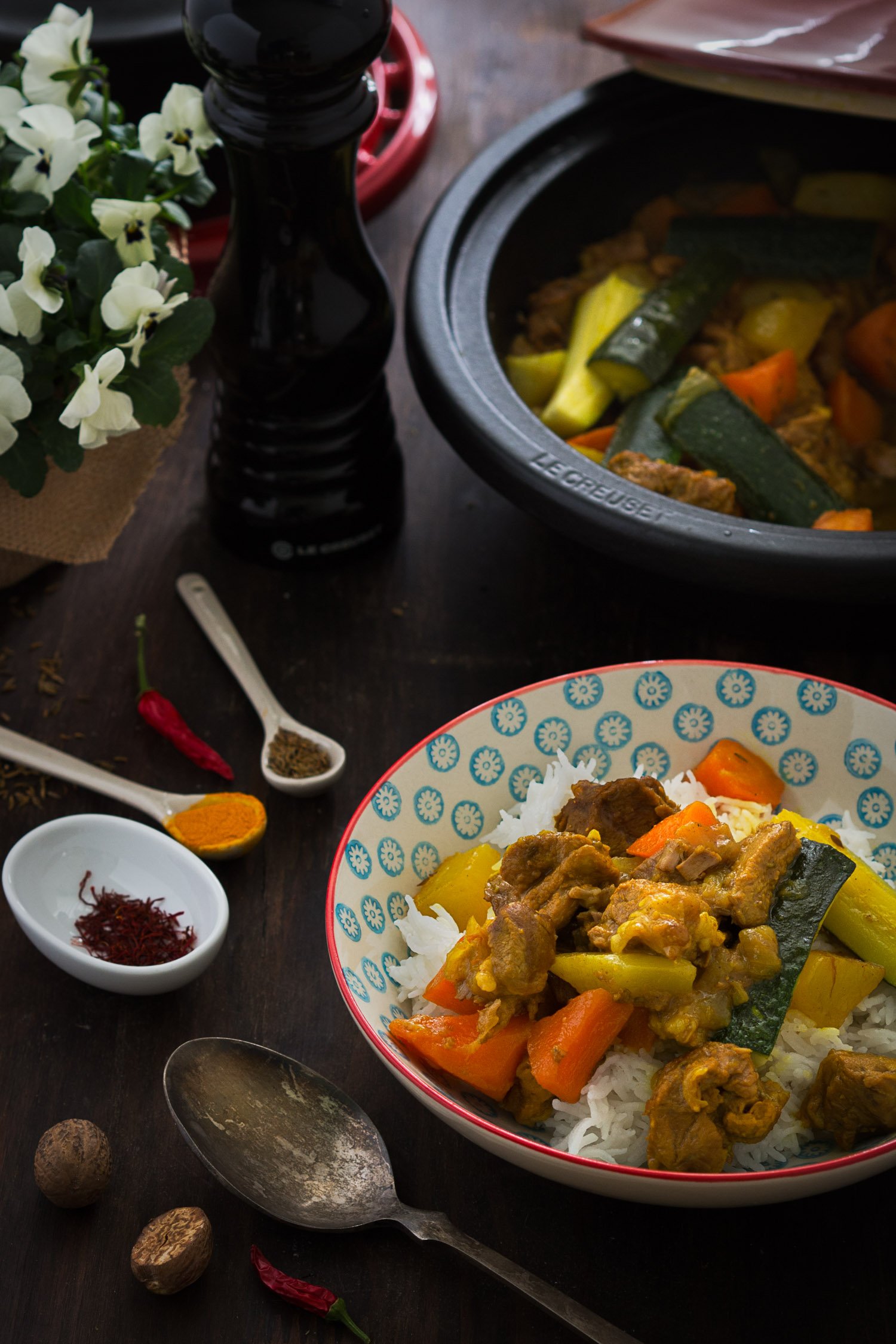 Tagín de cordero y verduras