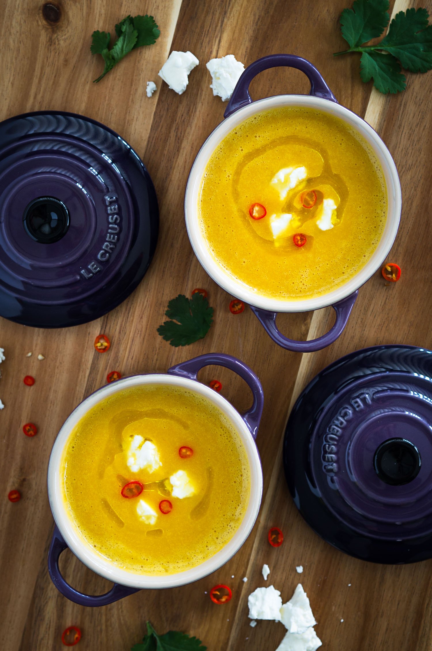 Crema de calabaza y manzana