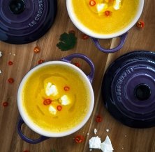 Crema de calabaza y manzana