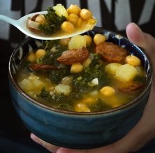 Guiso de garbanzos y 'kale'