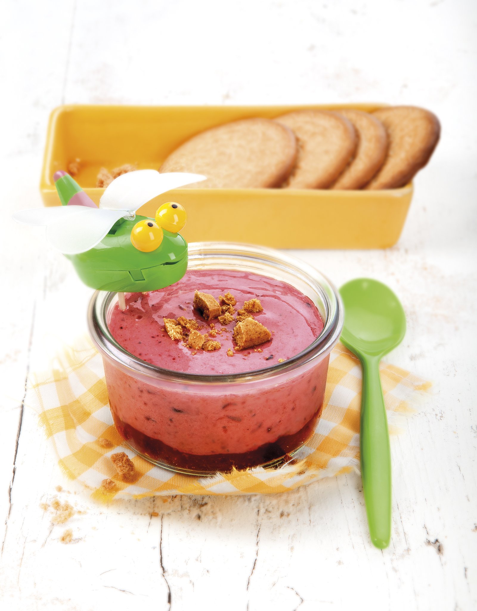 Helado rojo de yogur