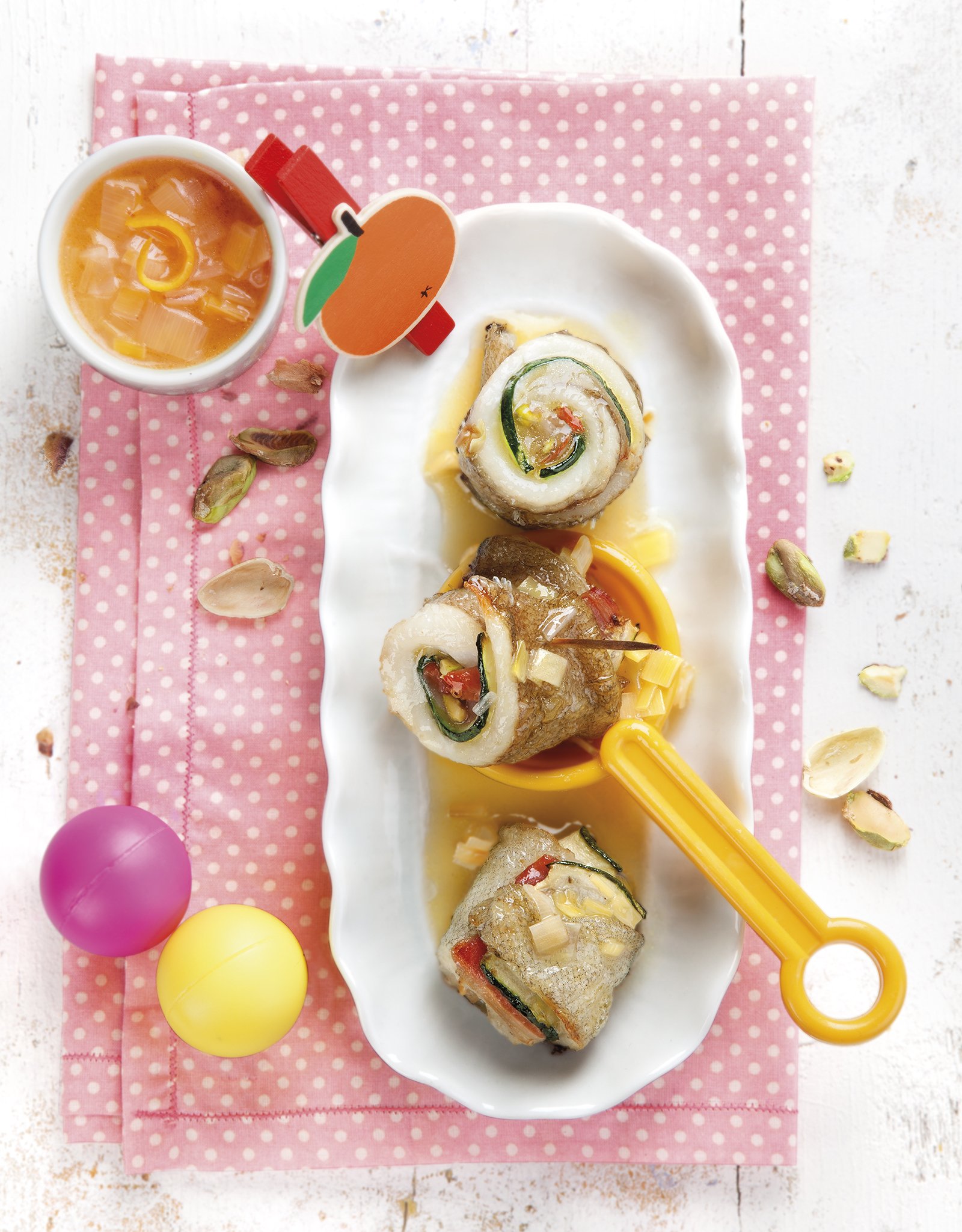 Embolic de bruixa amb salseta de taronja