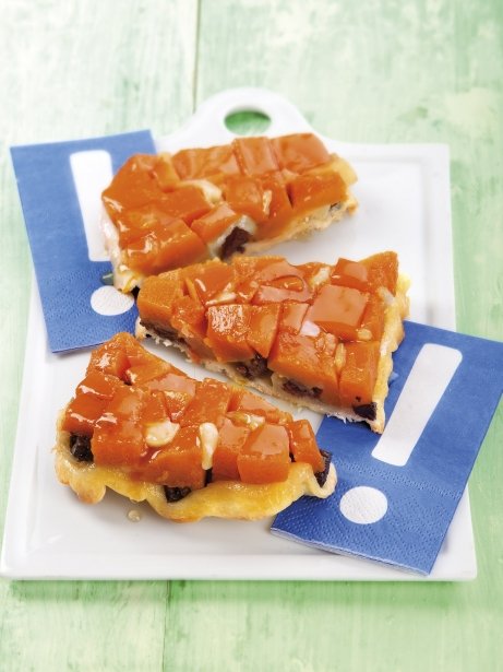 Tarta tatín de calabaza y morcilla