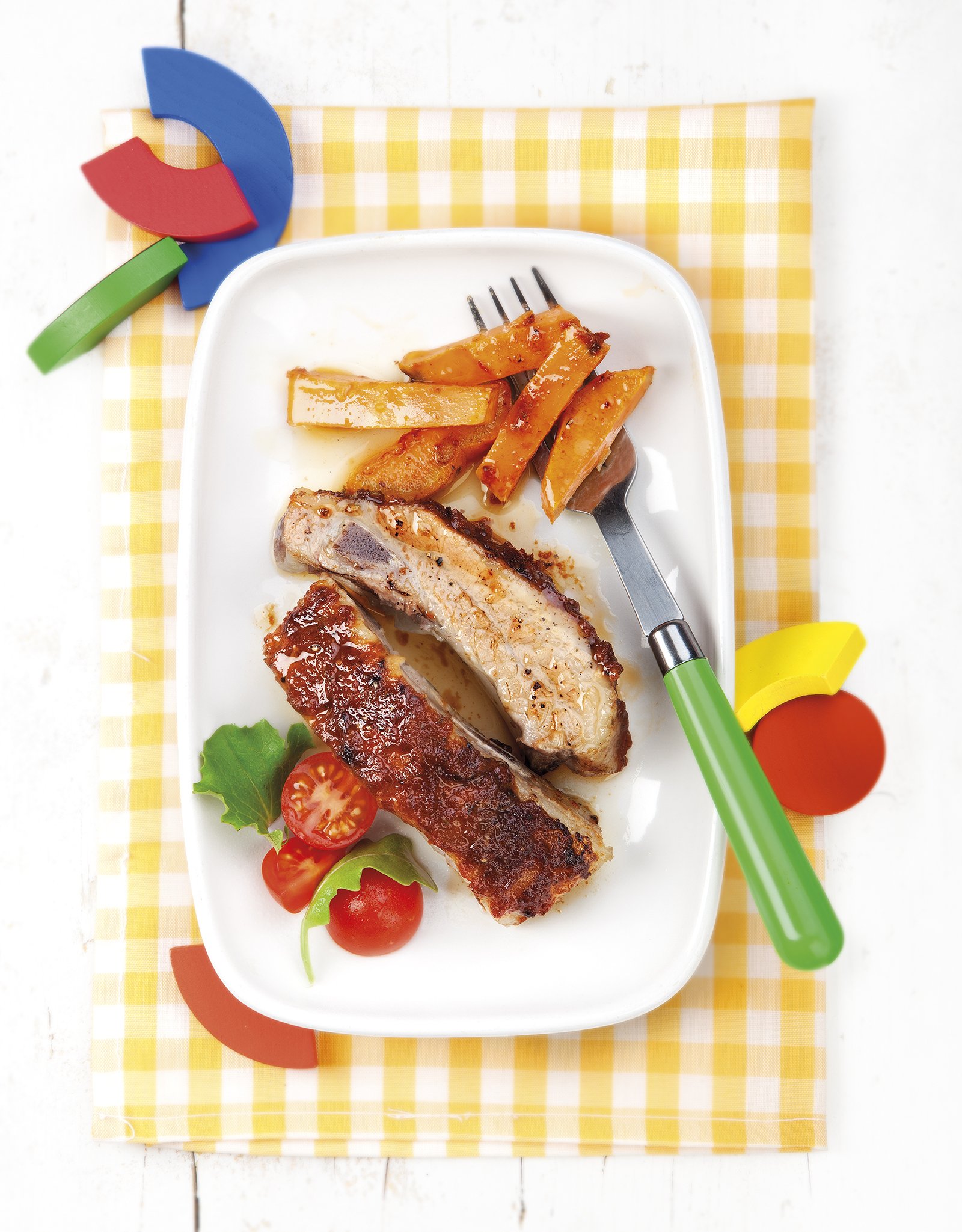 Costelles de porc amb moniato