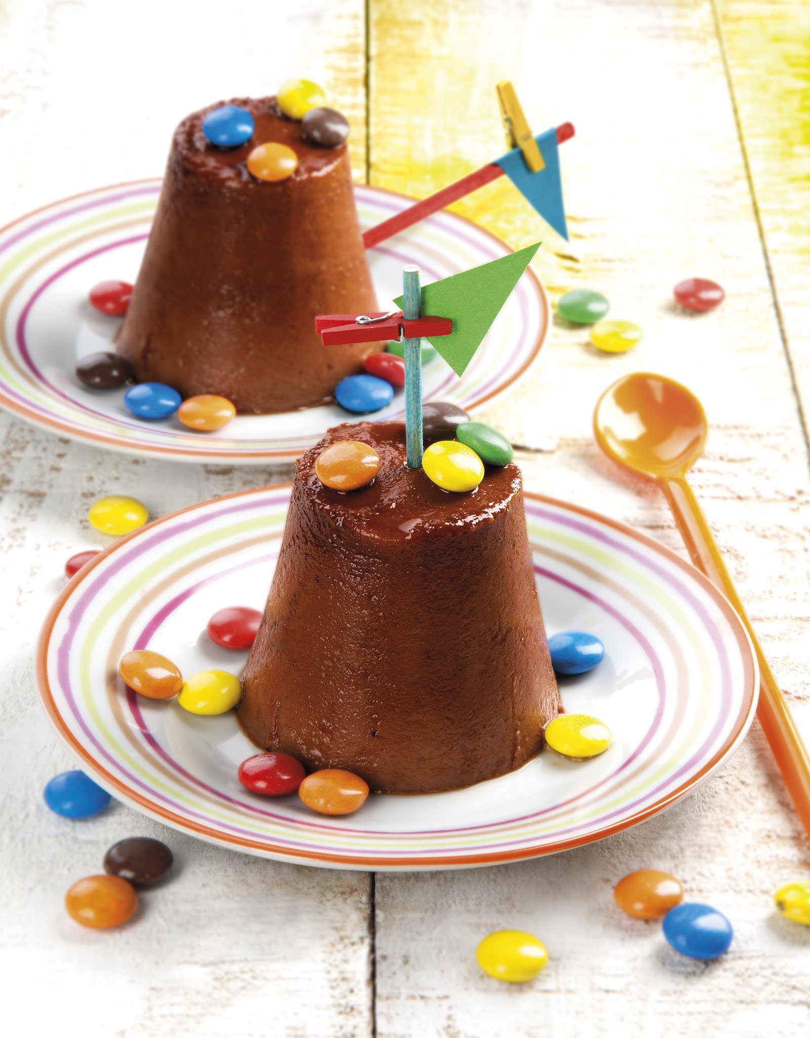 Flam de plàtan i xocolata