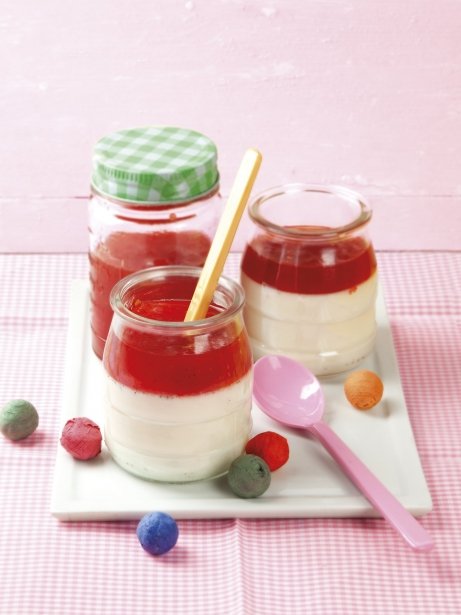 Pannacotta con mermelada de fresones