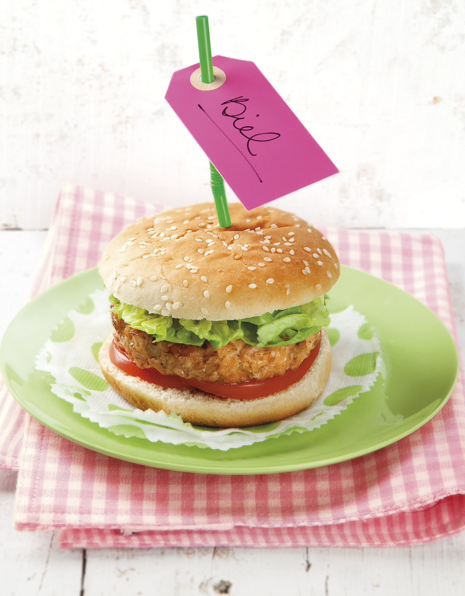 Hamburguesa de salmón