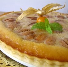 Clafoutis de vainilla i nespres