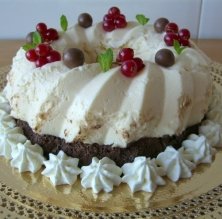 Corona de chocolate y queso quark