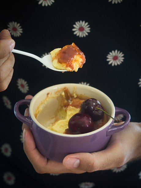 Crème brûlée de cerezas