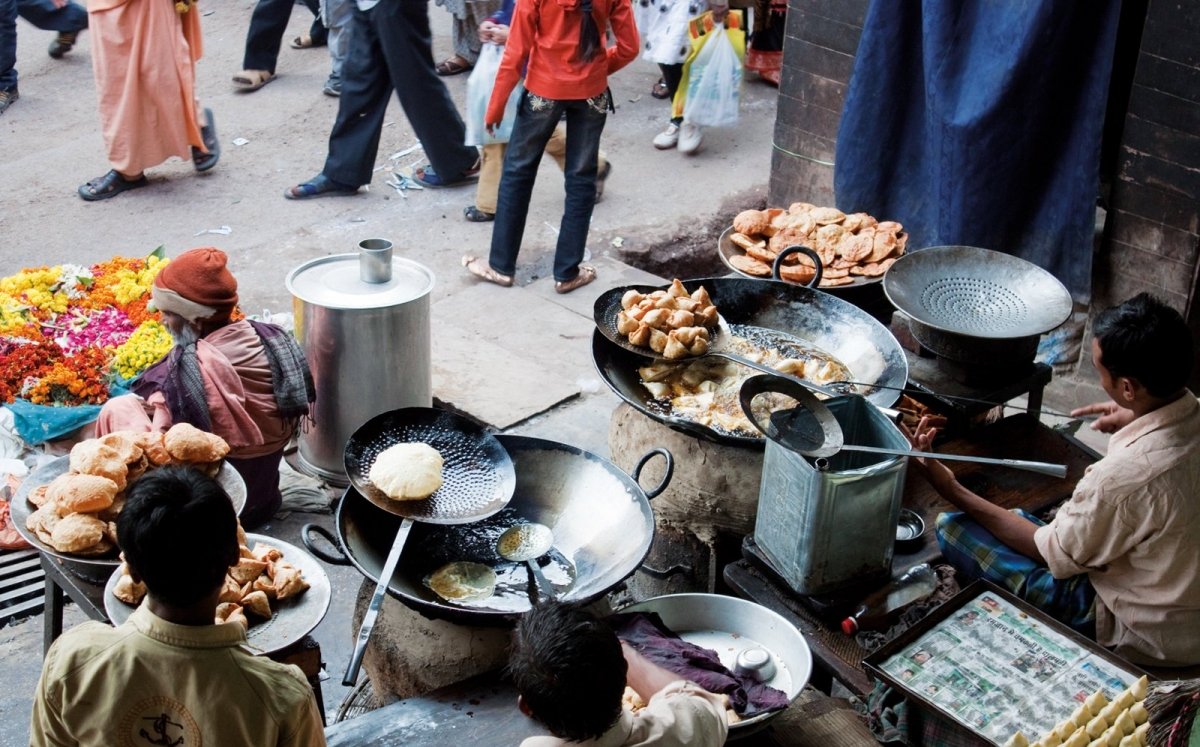 Cocina a pie de calle en la India. Eric Donate.