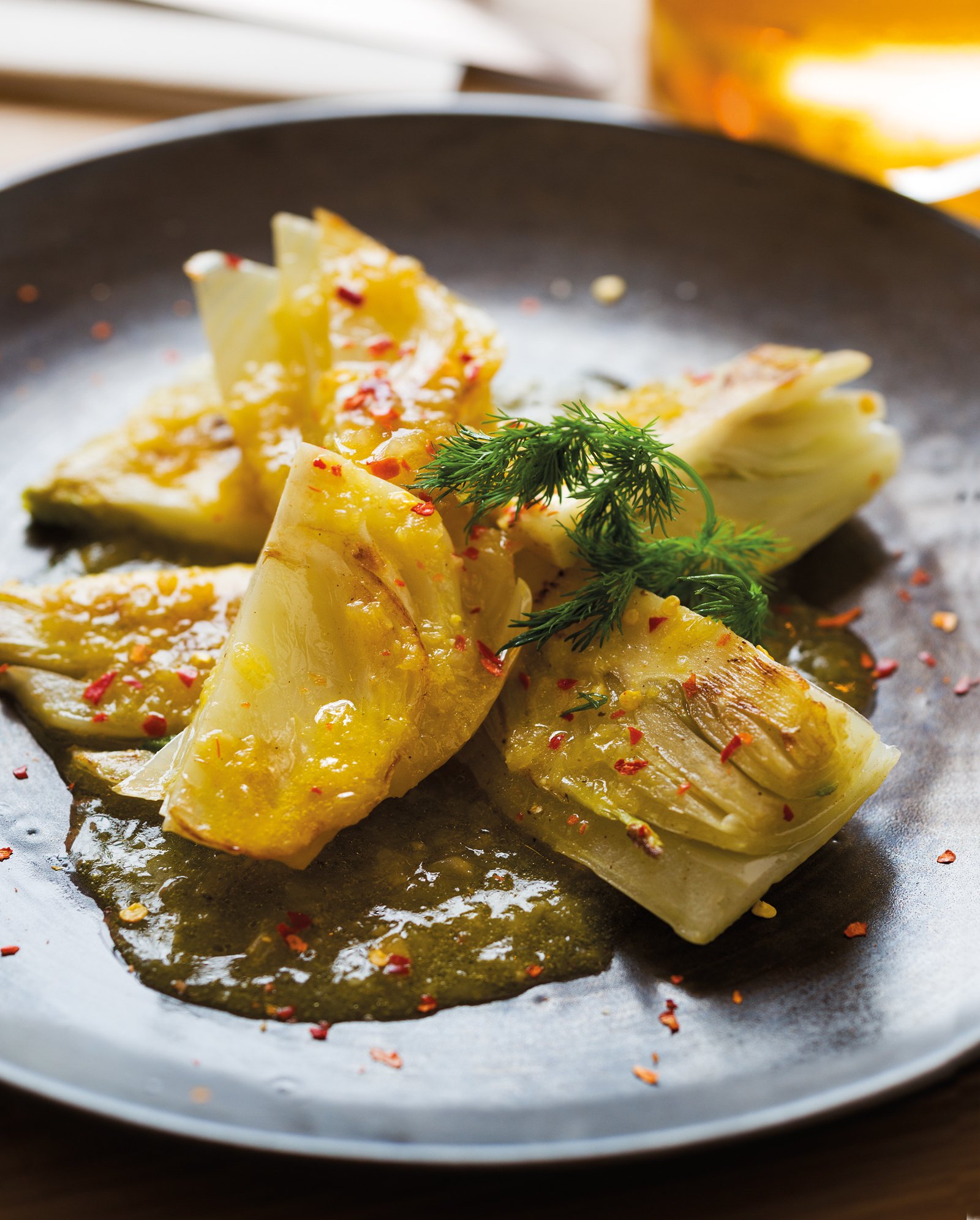 Hinojo a la naranja y 'aji'