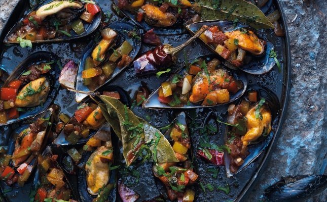 Mejillones con verduras