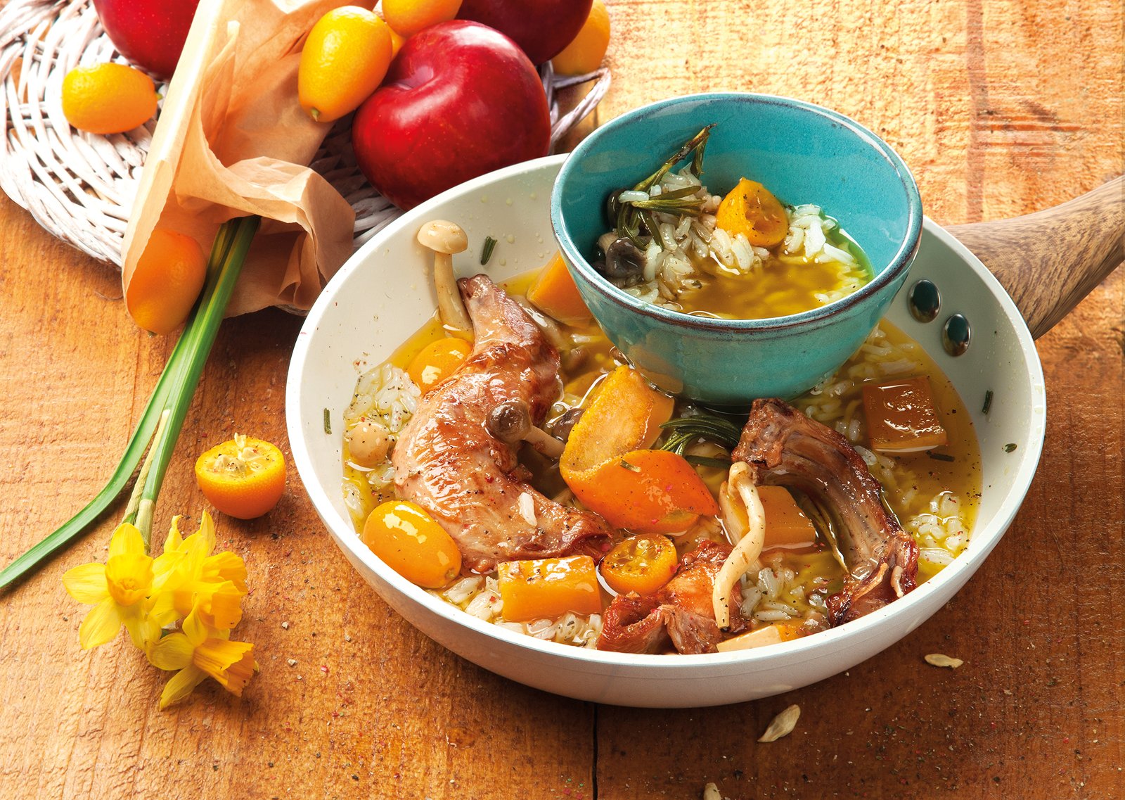 Conejo en escabeche con aroma de cítricos
