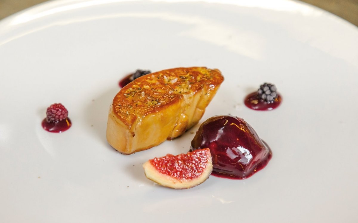 Plato de 'foie' de Les Cols