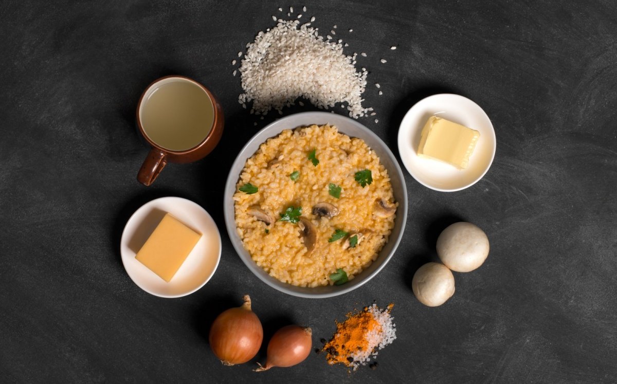 Risotto i els seus ingredients