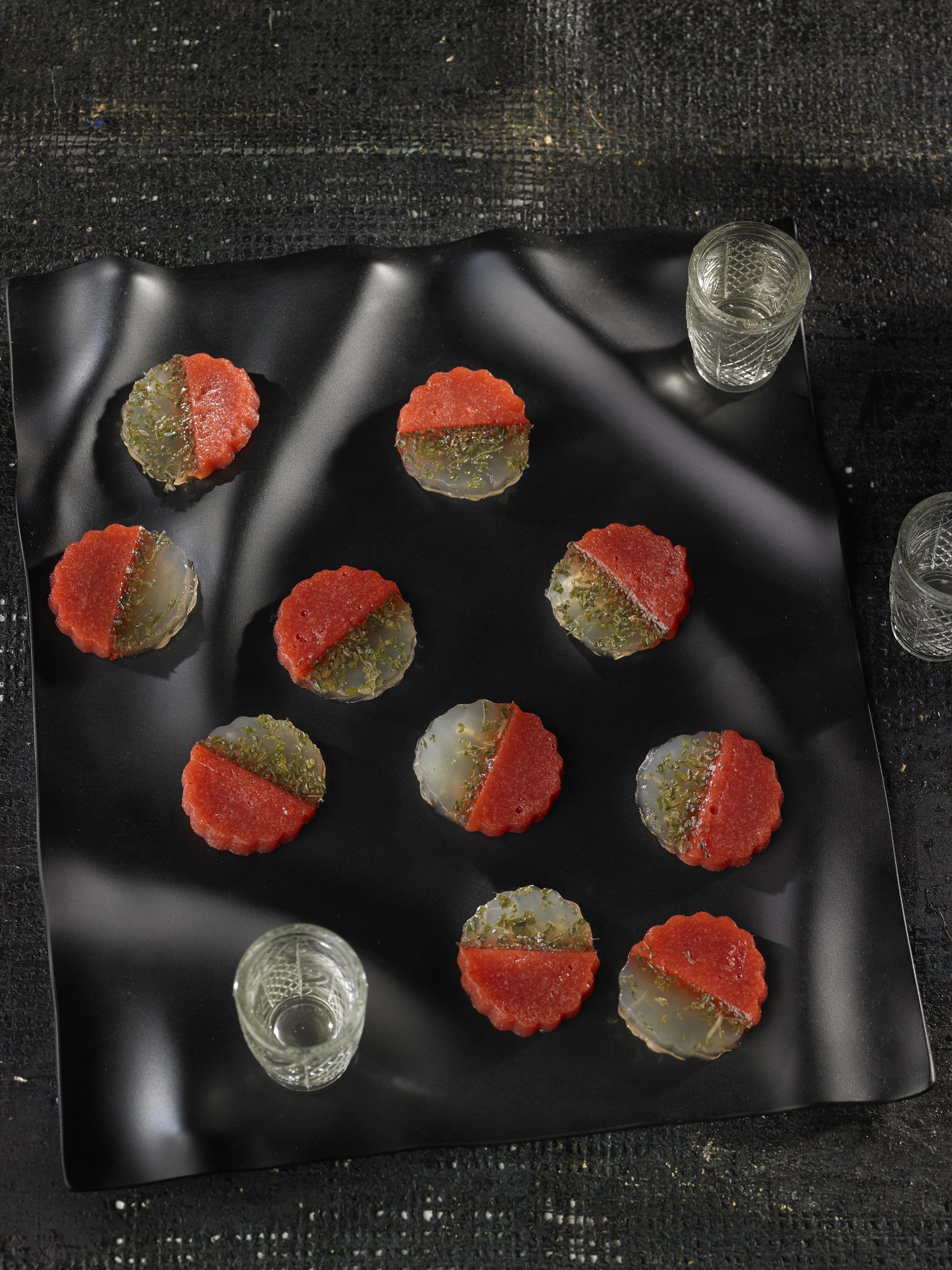 Llaminadura de maduixa, llima i menta