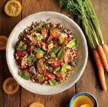 Ensalada de lentejas y naranja