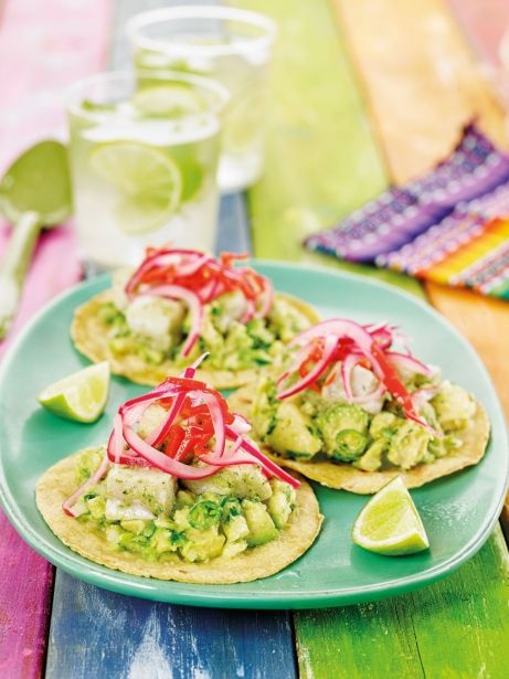 Tostada de pescado del Yucatán