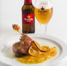 Muslo de pato confitado con compota de mandarinas (IGP Clementines de les Terres de l'Ebre)