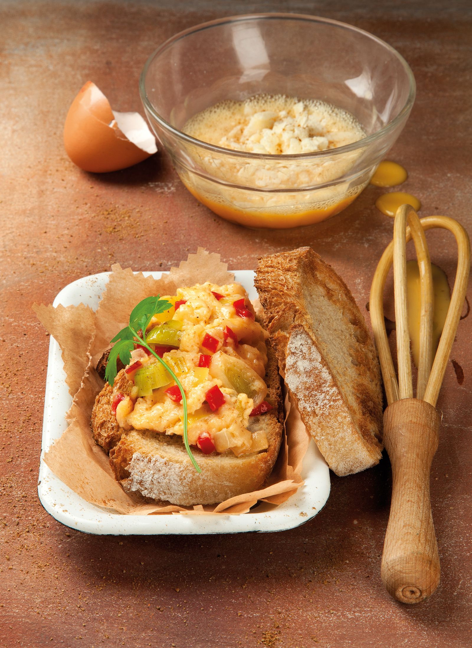 Sandvitx de porro i parmesà