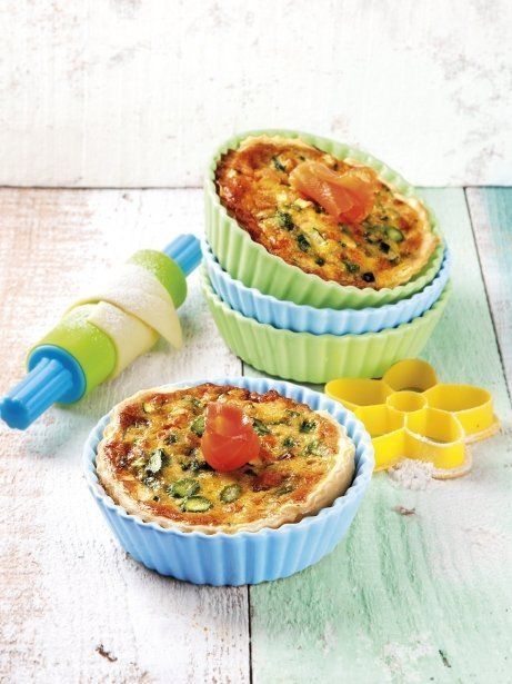 Quiche de verduras y salmón