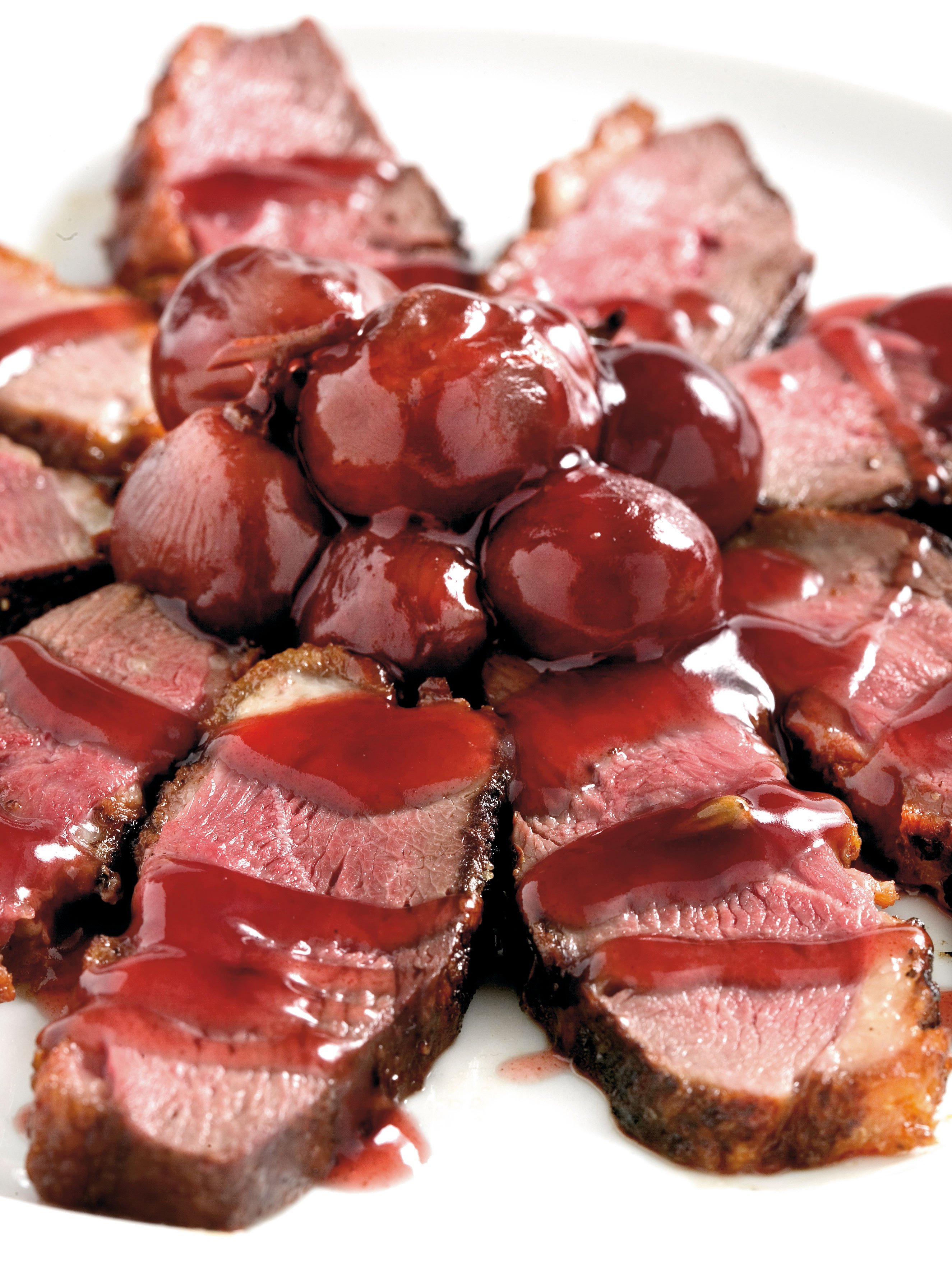 Magret amb salsa de raïm