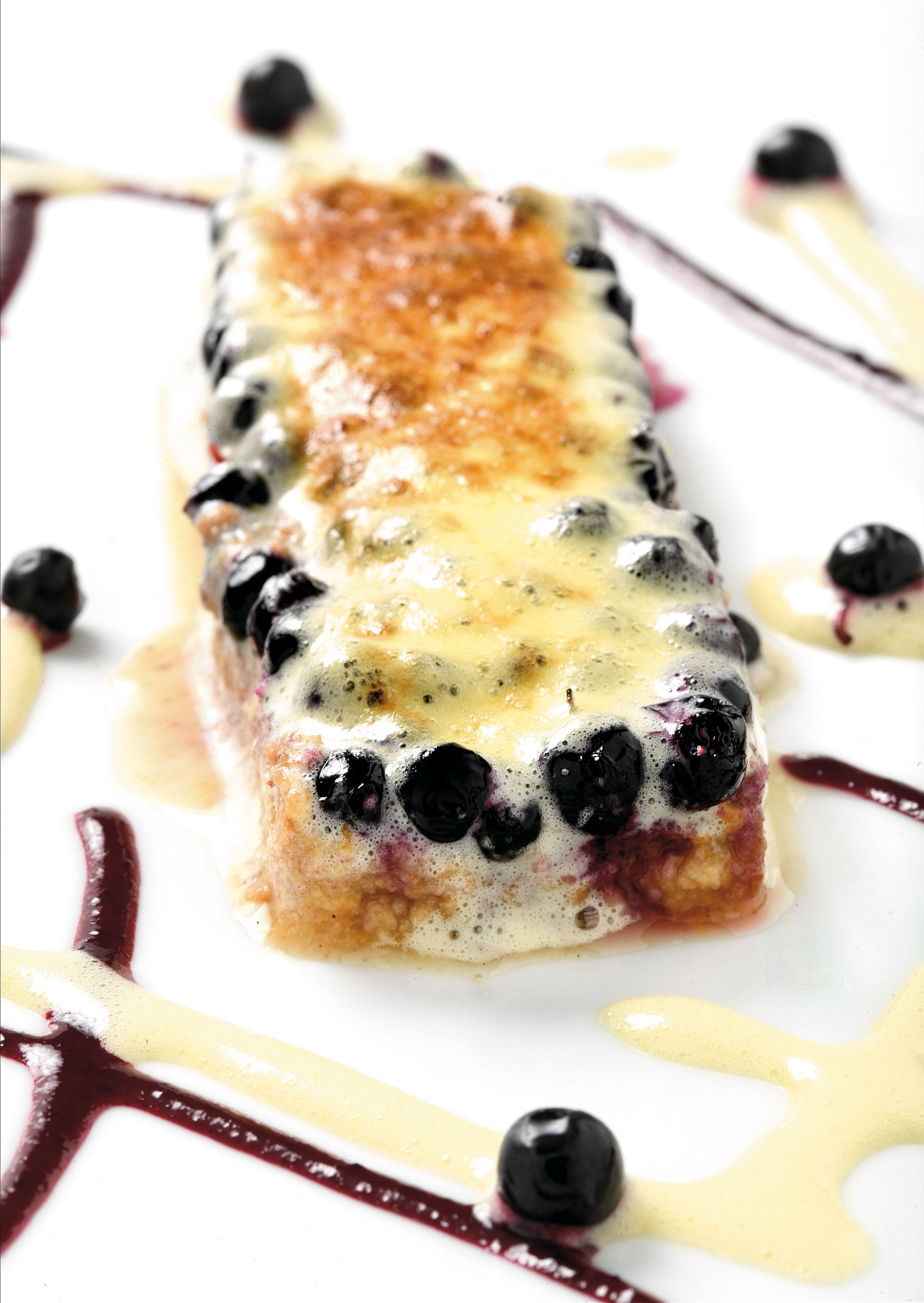 Calent i fred de nabius amb crumble de carquinyolis