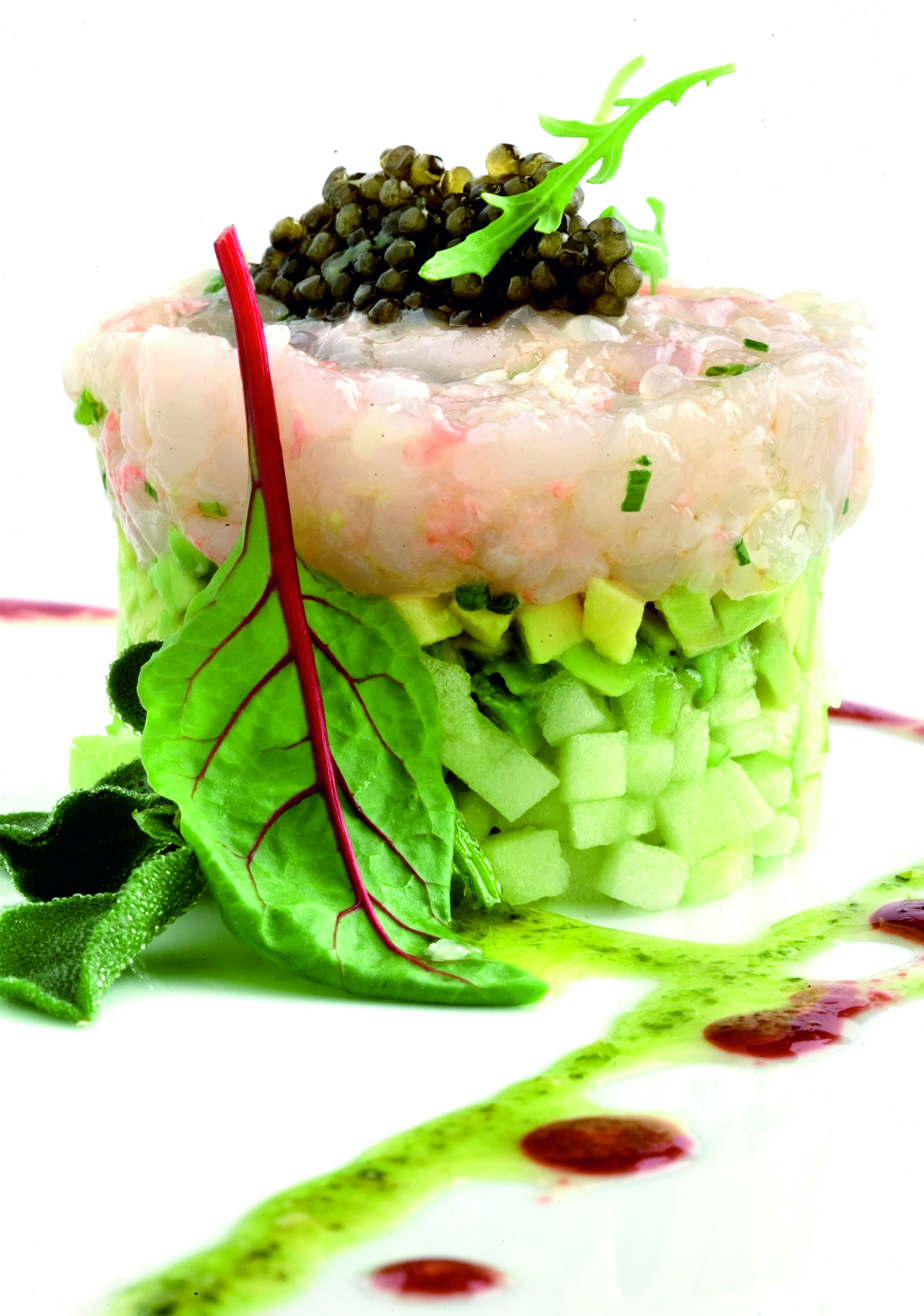 Tàrtar d'escamarlans amb alvocat