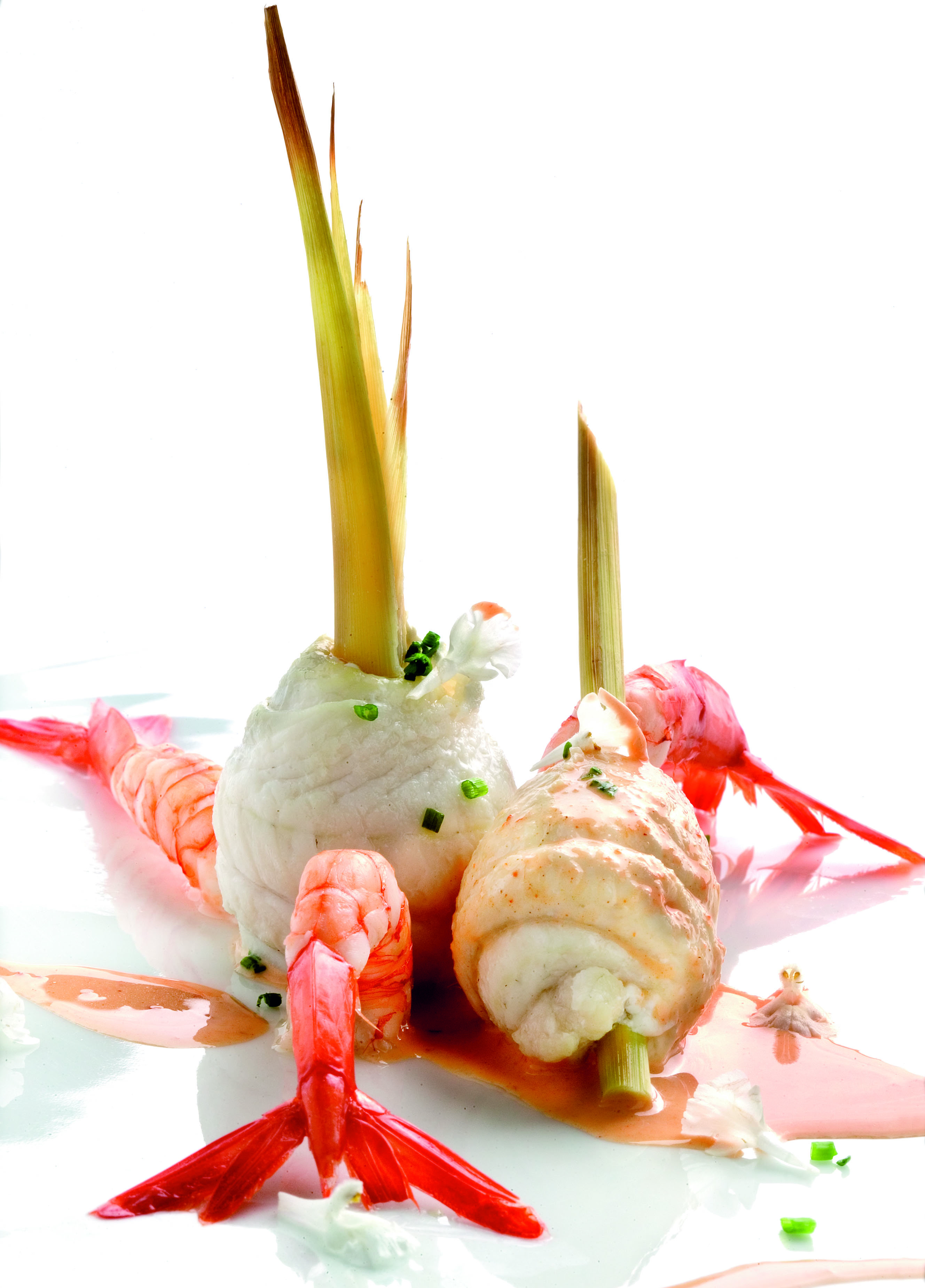 Llenguado amb gamba vermella