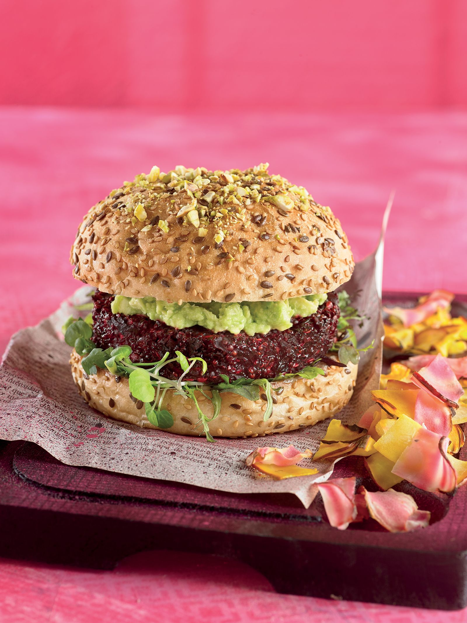 Hamburguesa de remolatxa