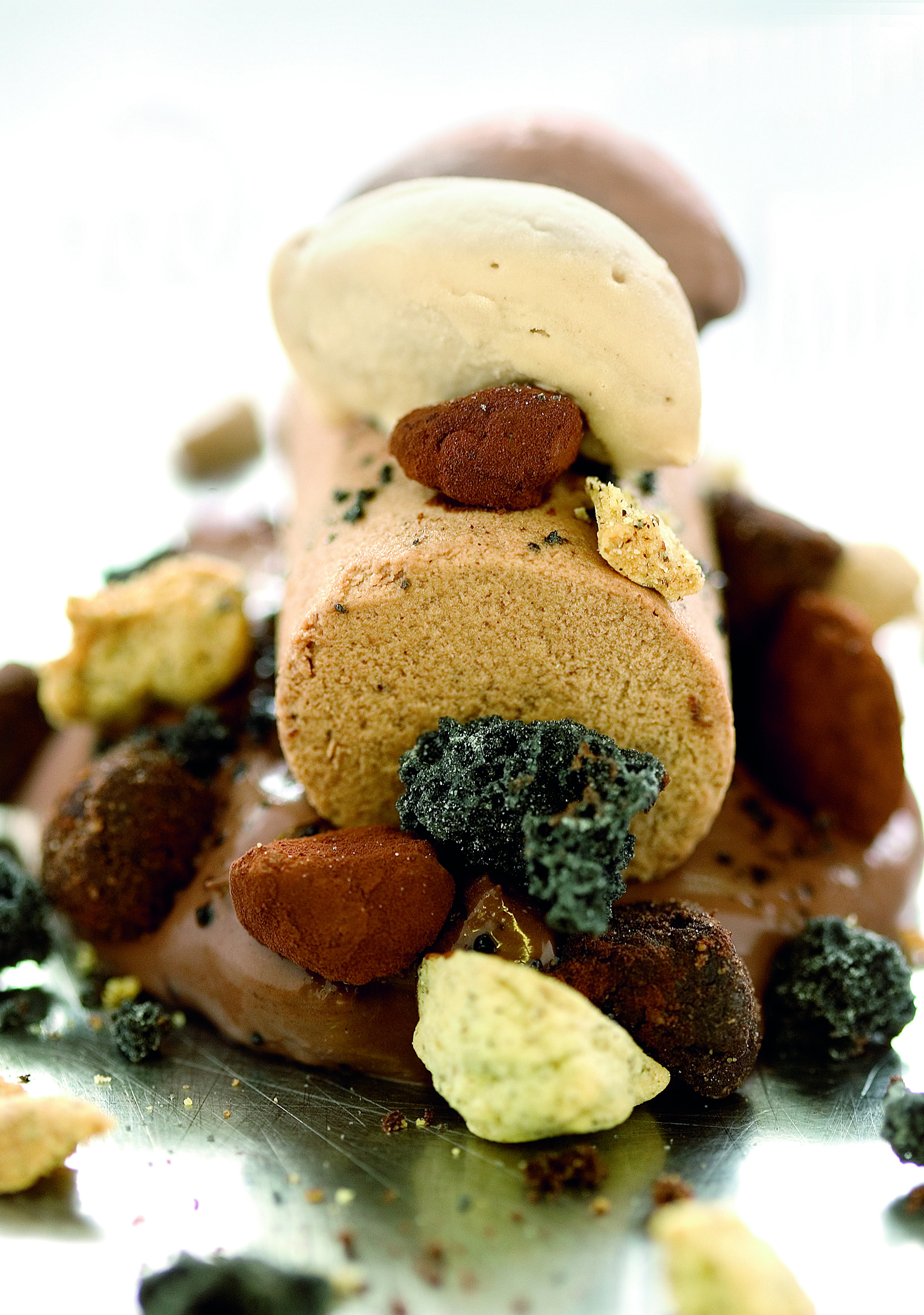 Paisatge volcànic de xocolata