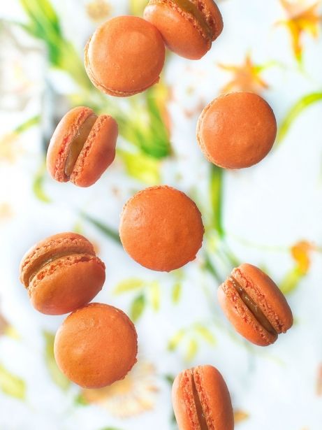 Macarons de melocotón