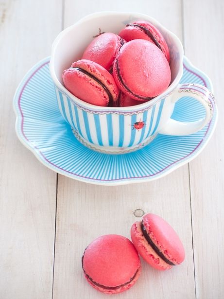 Macarons de frambuesa