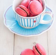 Macarons de frambuesas