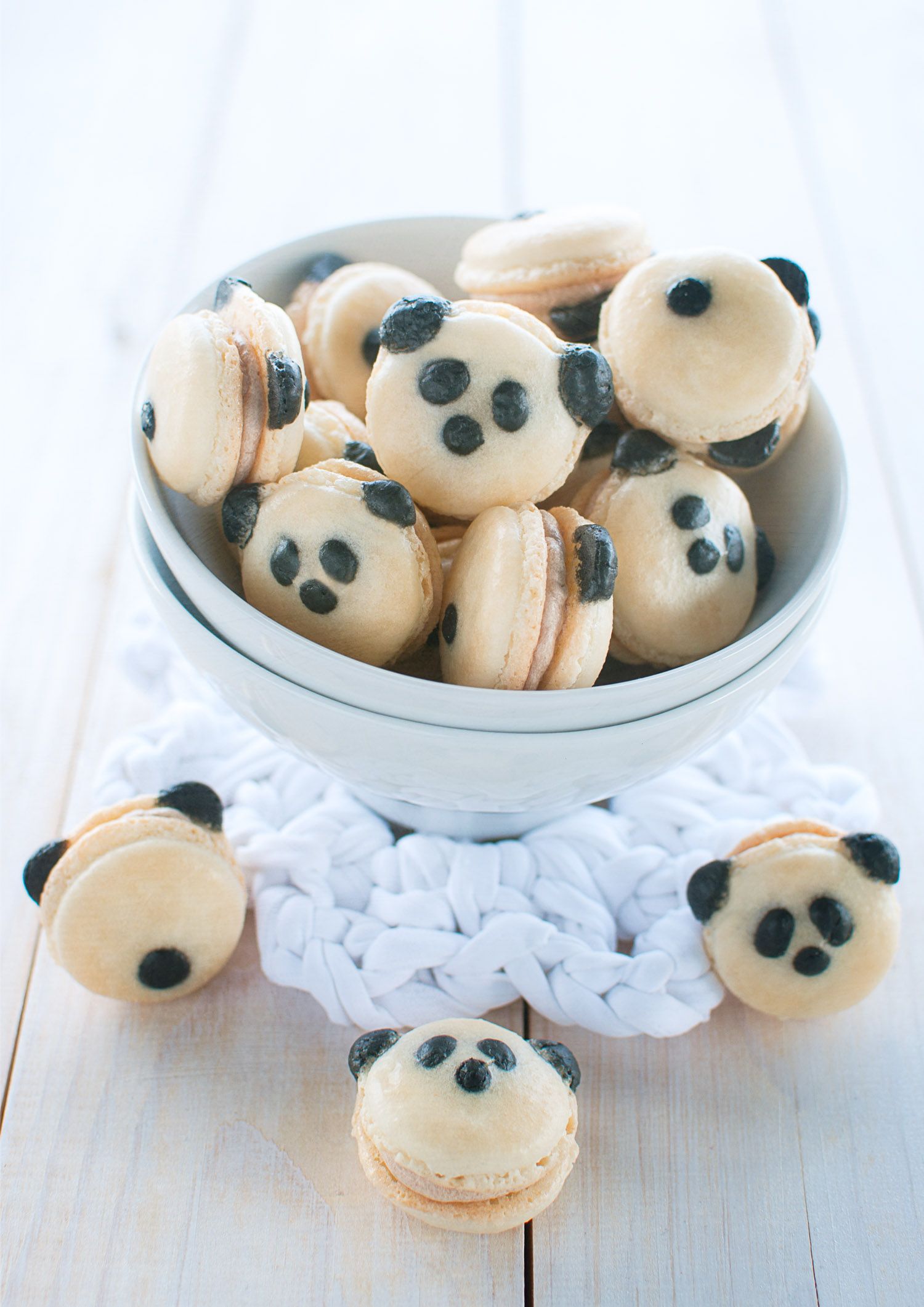 Macarons amb forma de panda