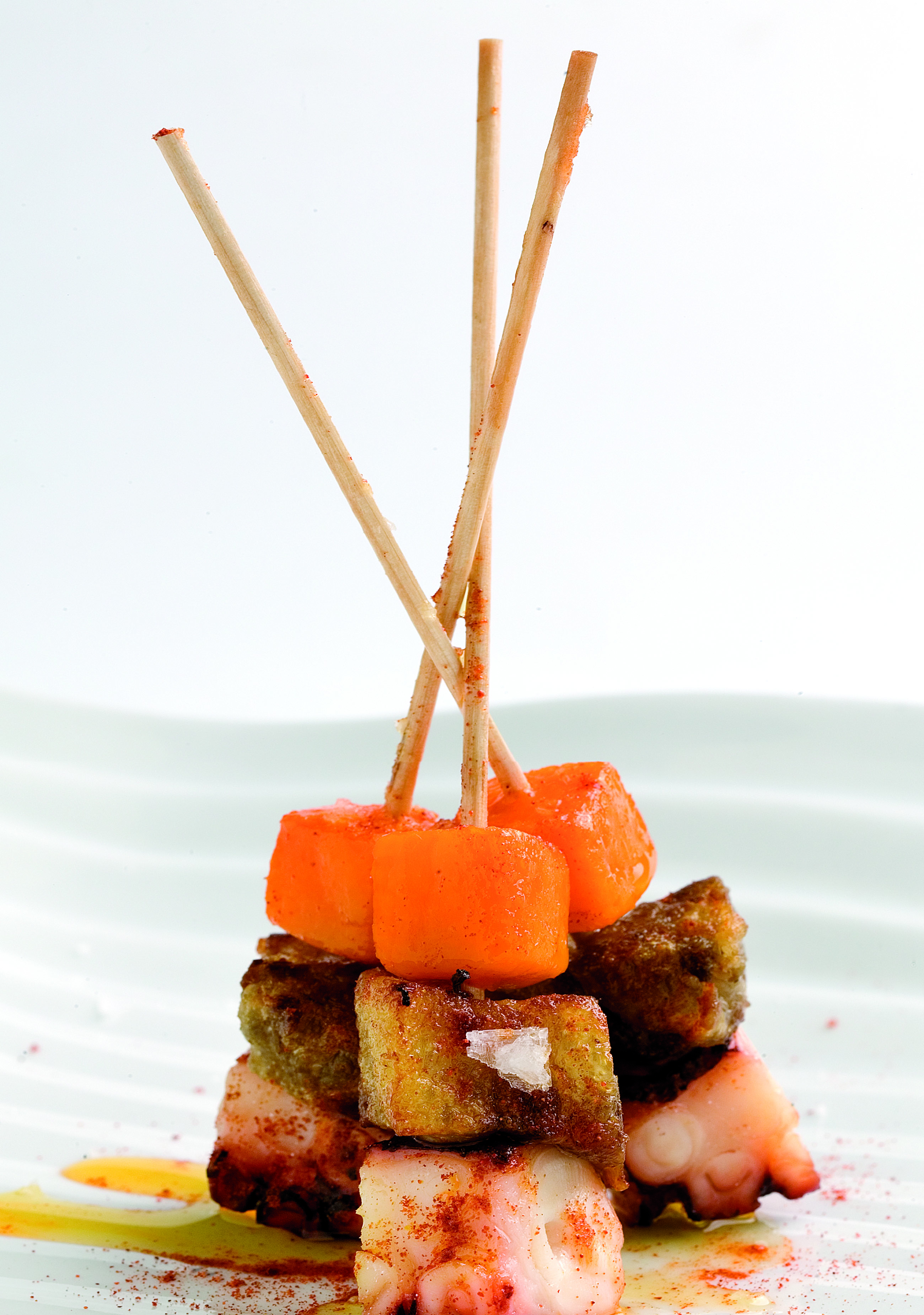 Pop con calabaza y tocino del cuello