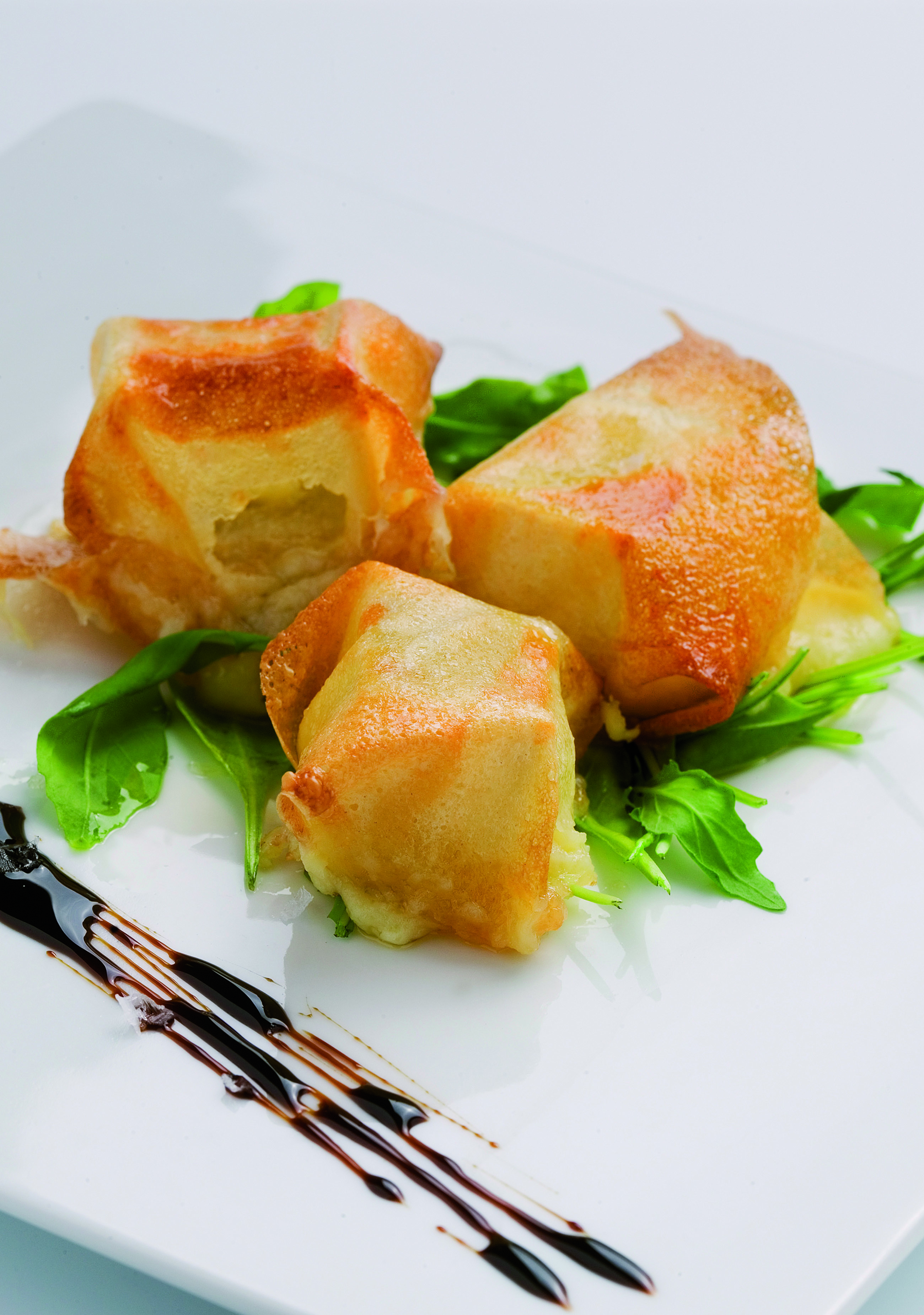 Lío de foie y manzana