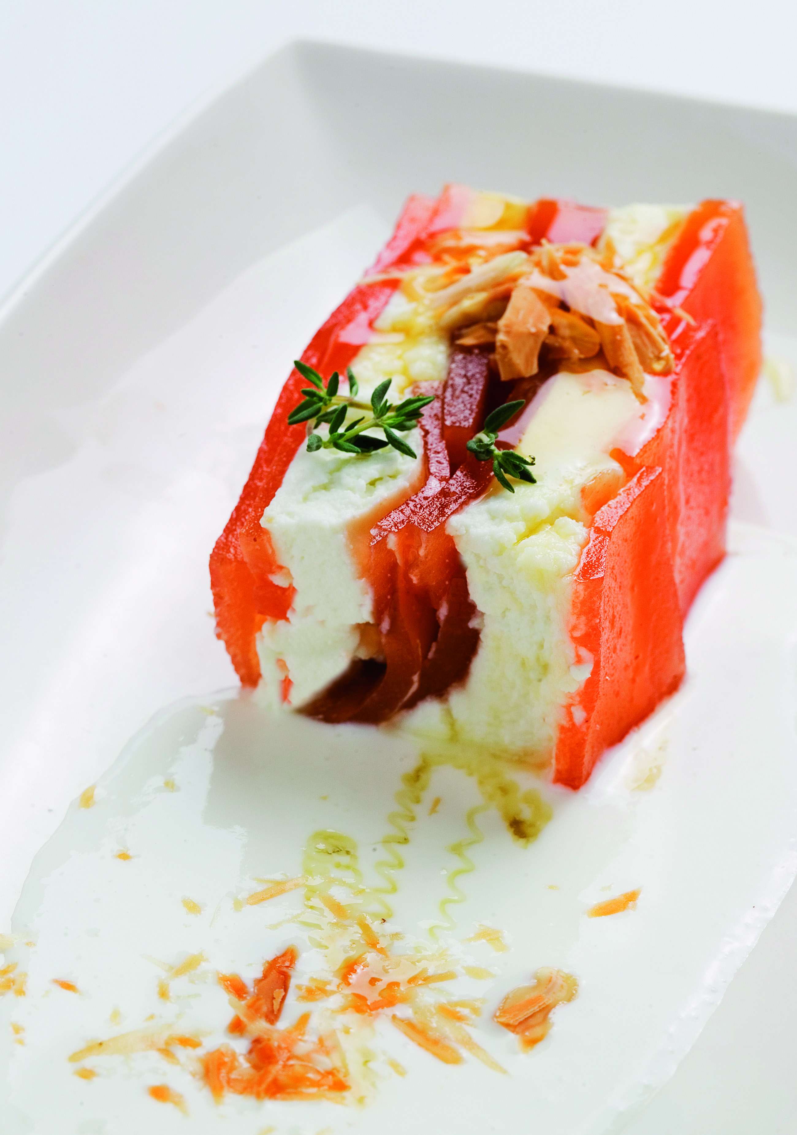 Codonyat y queso con crema dalmendras