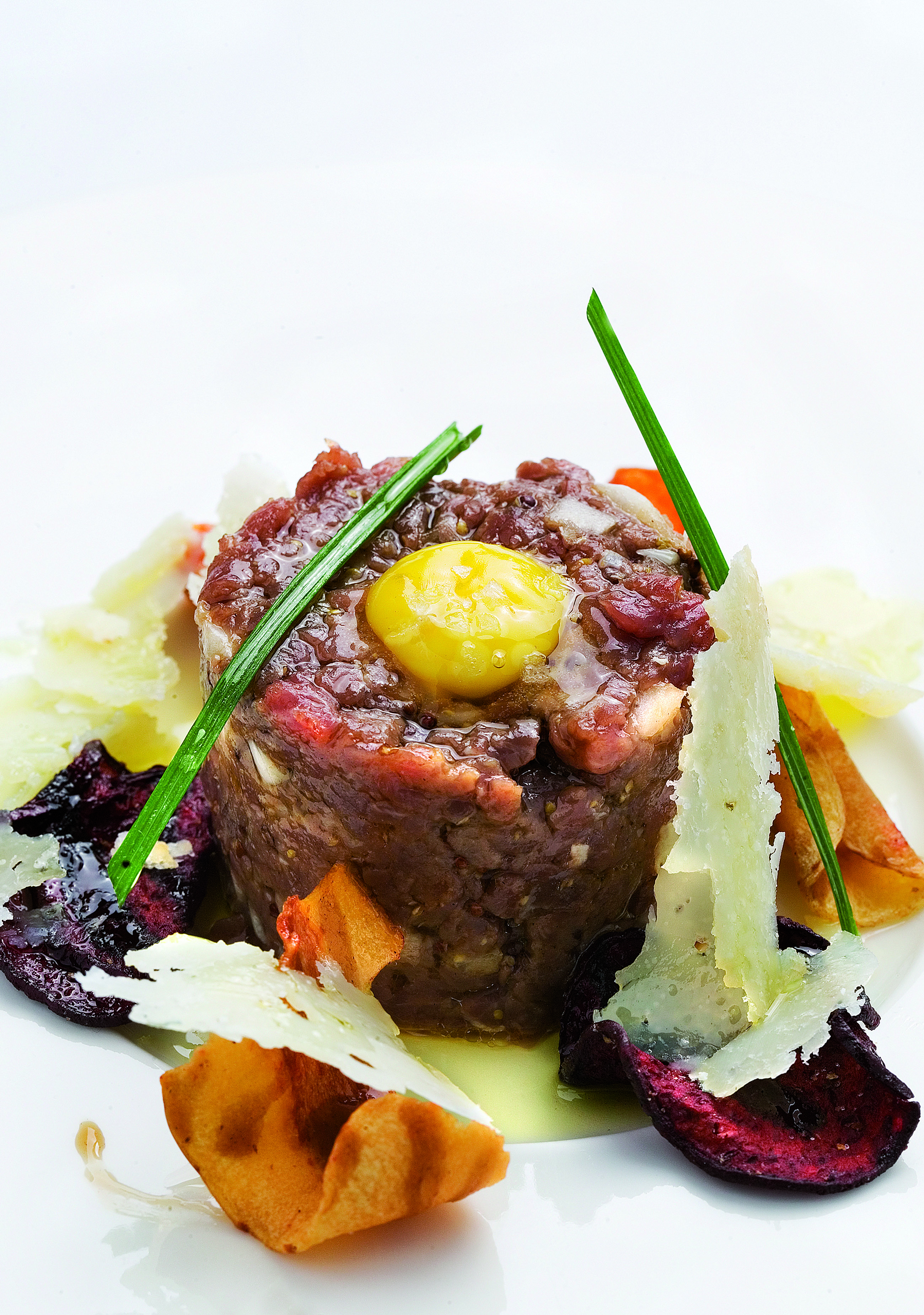 Tártaro de potro con parmesà