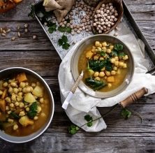 Sopa de cigrons amb caldo de verdura Aneto