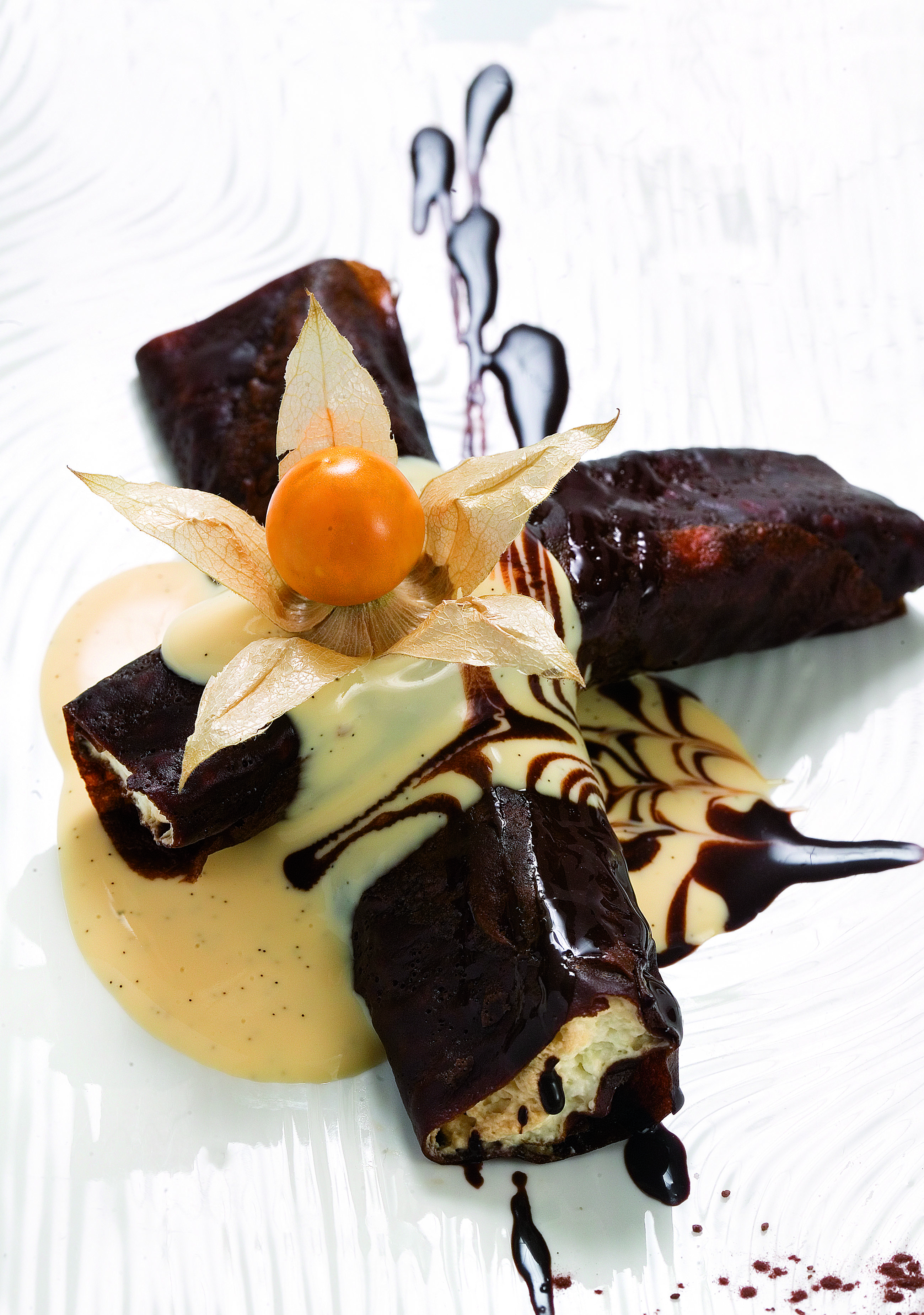 Crep de moca amb nata aromatitzada amb rom vell