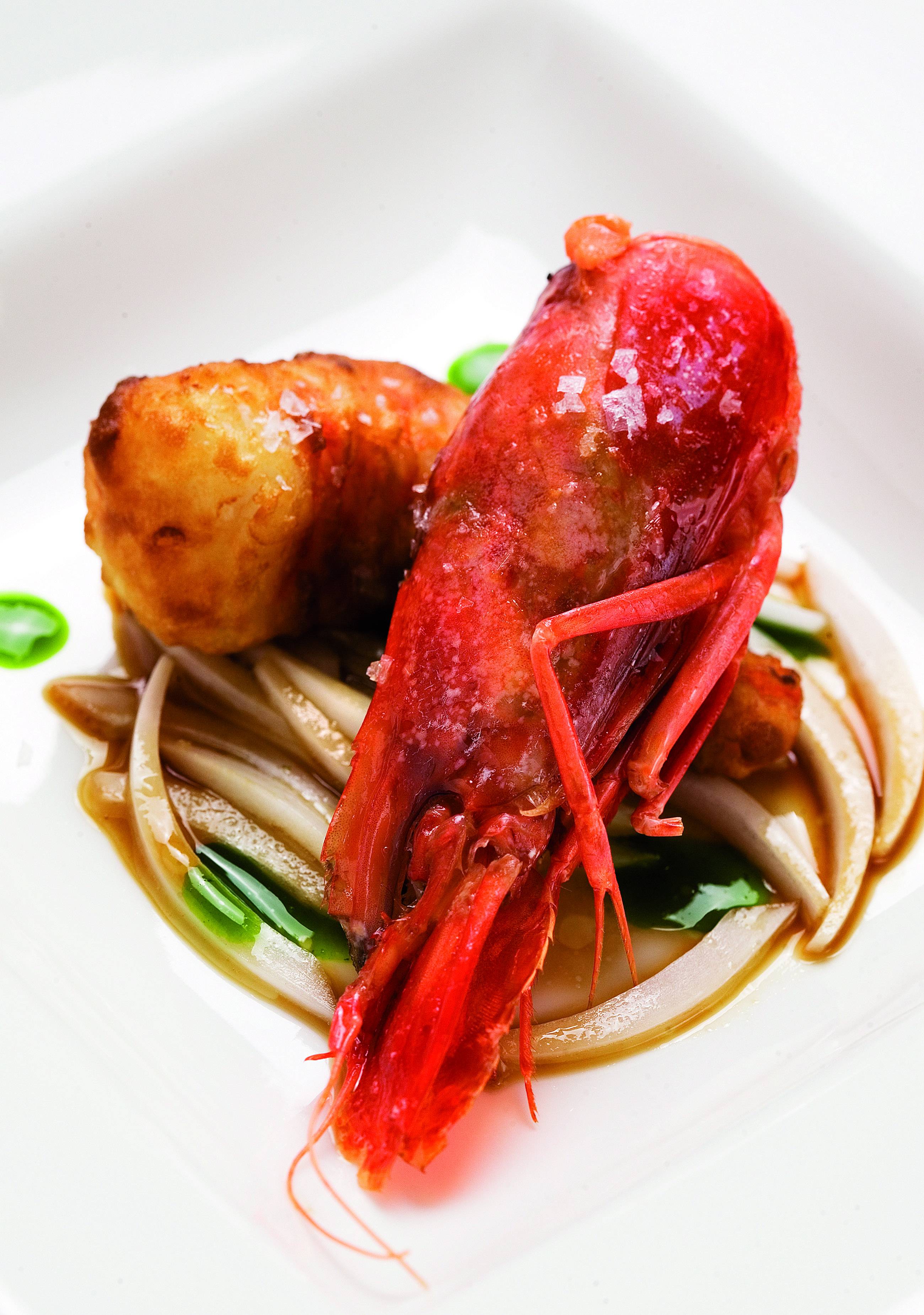 Tempura de gambes