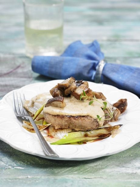 Hamburguesa amb crema de ceps