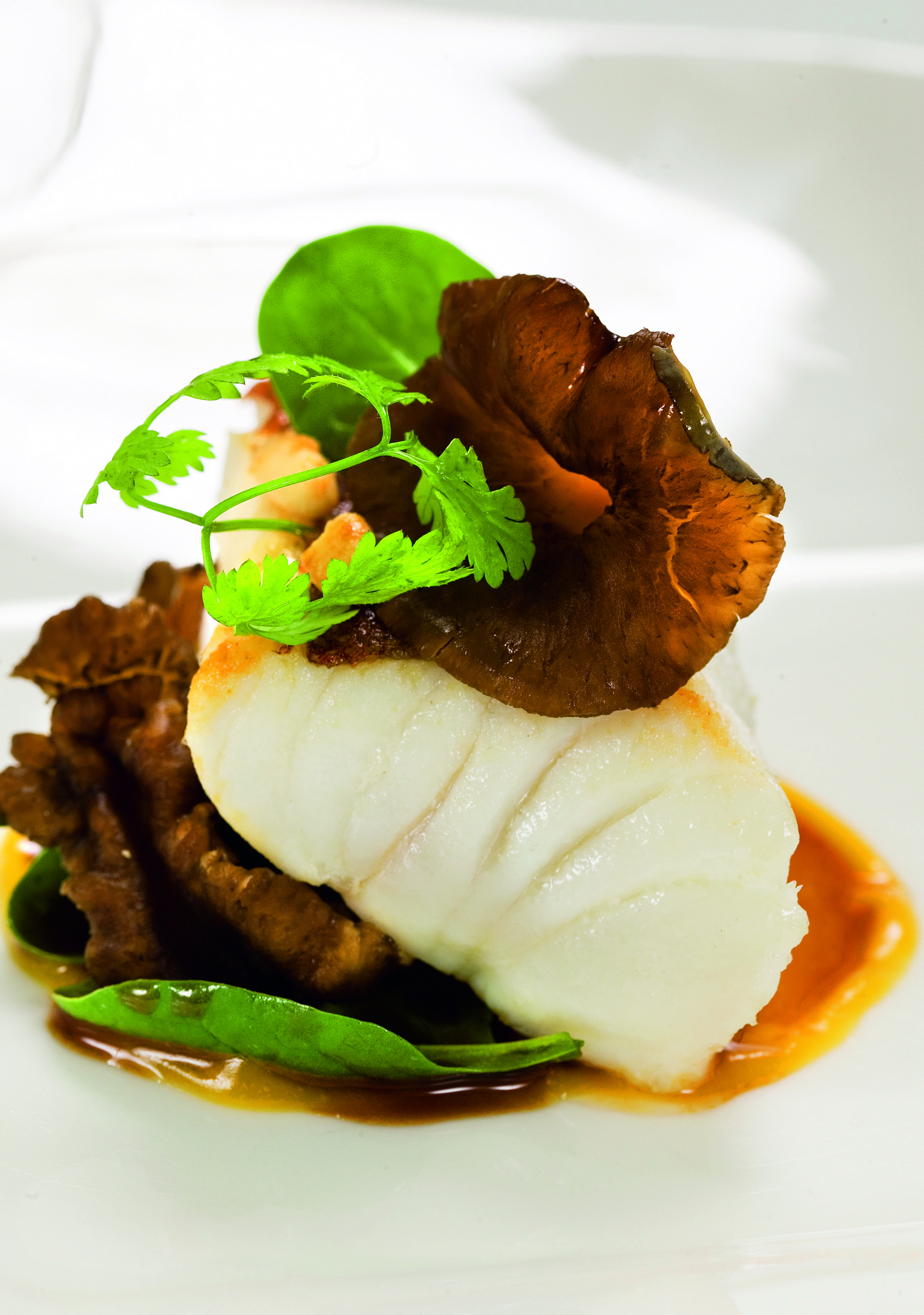 Lluerna, espinacs, trompetes de la mort, orellanes i suc de rostit