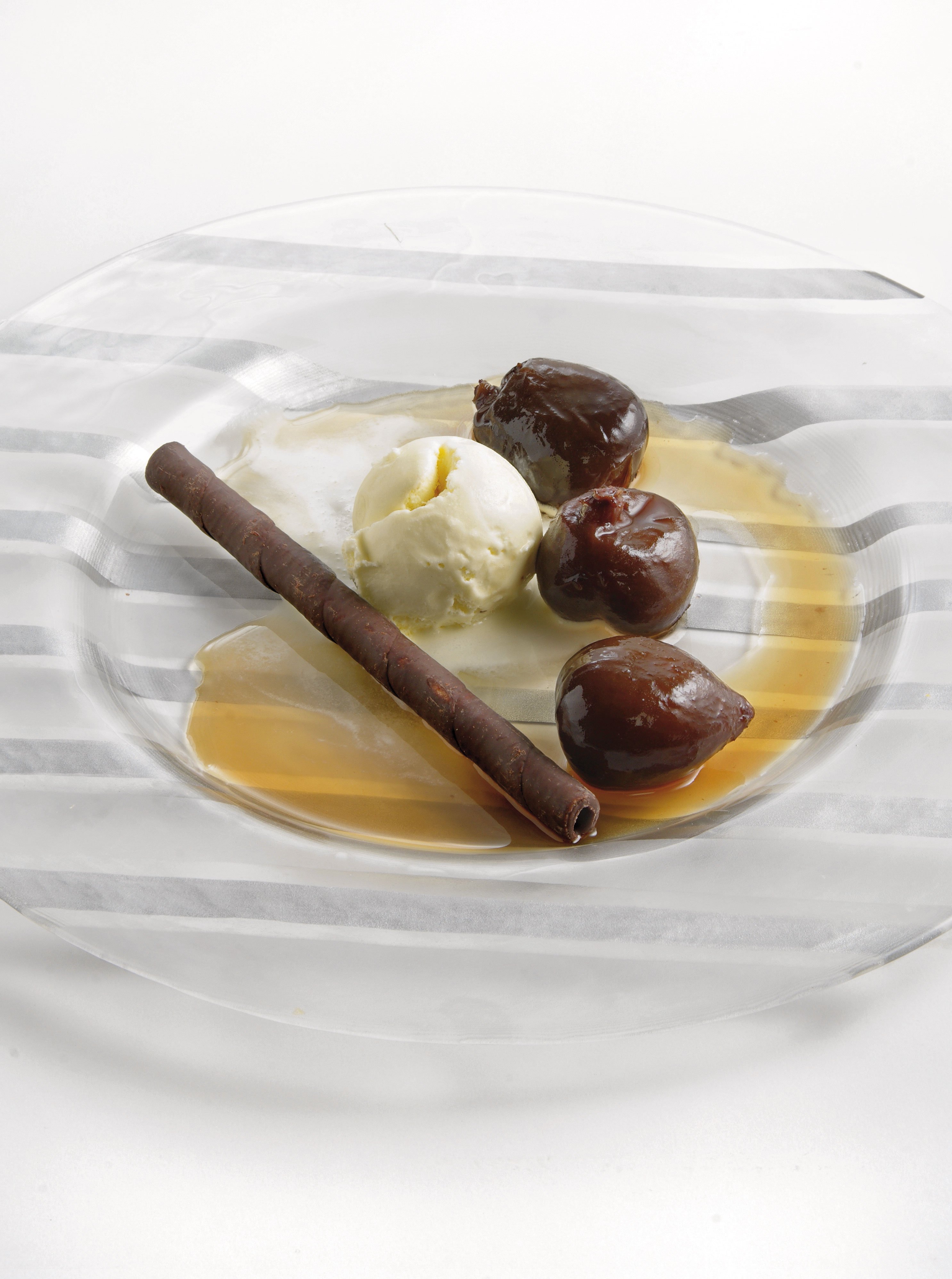 Higos confitados con helado de vainilla de Papantla