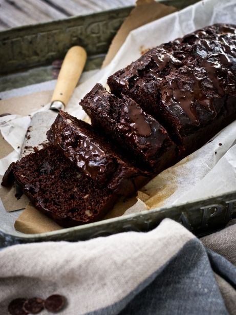 Pastel de plátano y chocolate