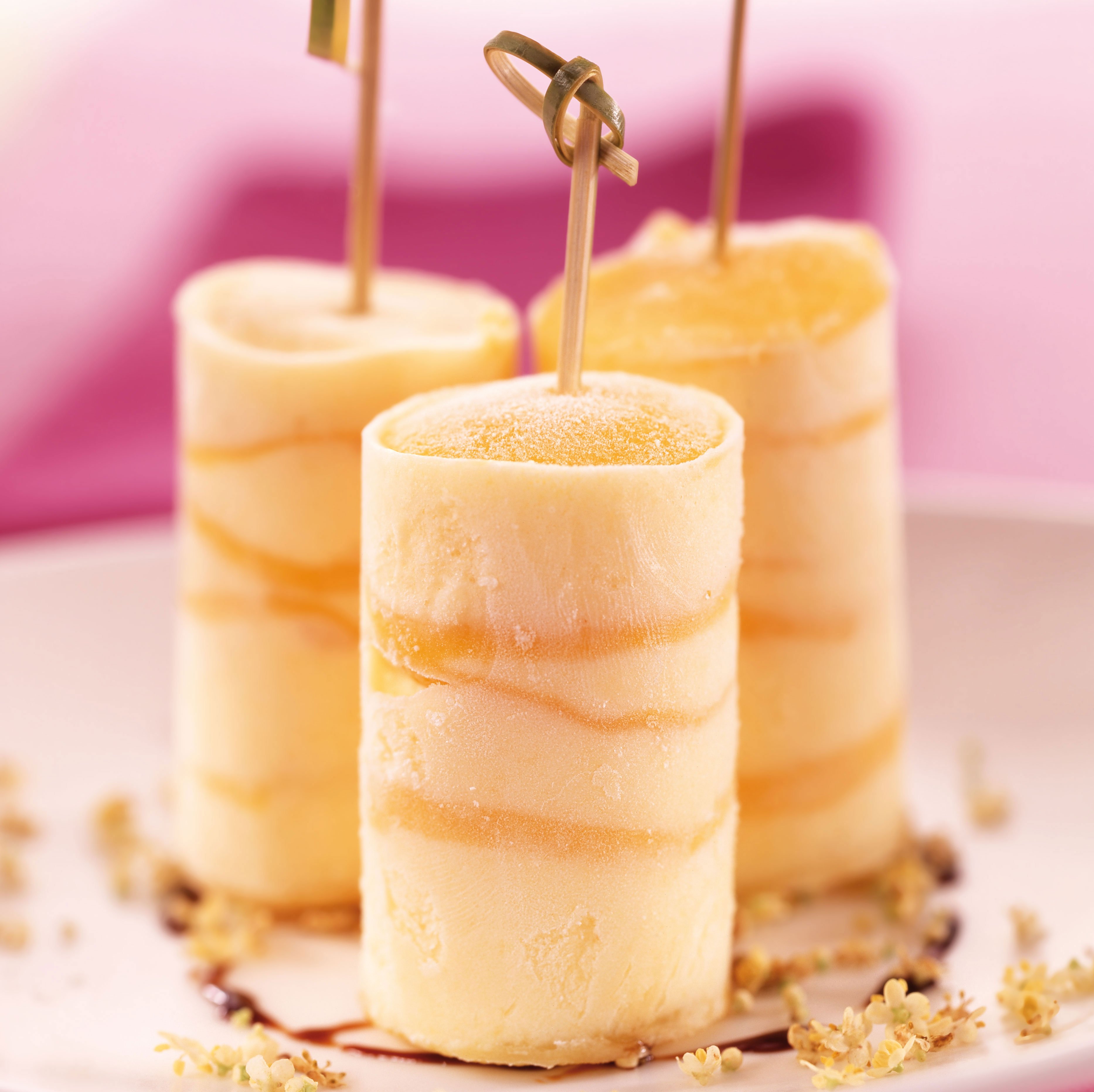 Helados de palo de albaricoque